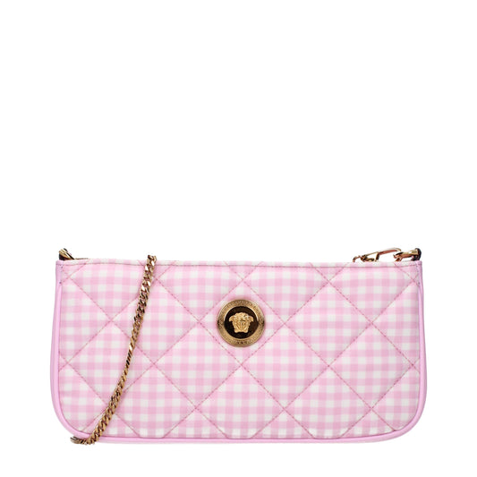 Versace Schultertasche aus pinkfarbenem Stoff