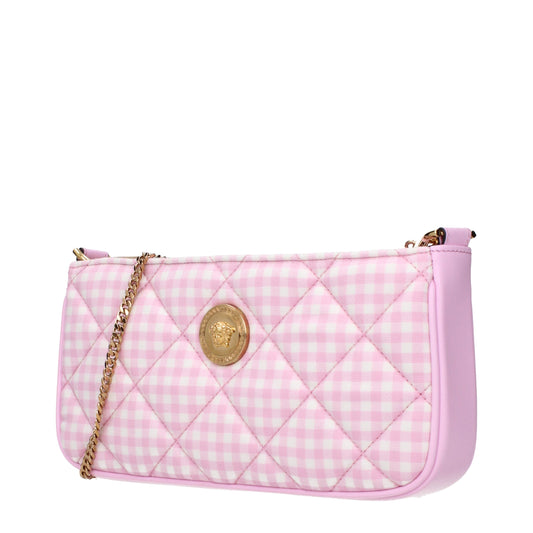 Versace Schultertasche aus pinkfarbenem Stoff