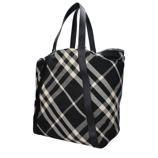Schwarze Burberry Schultertasche aus Stoff