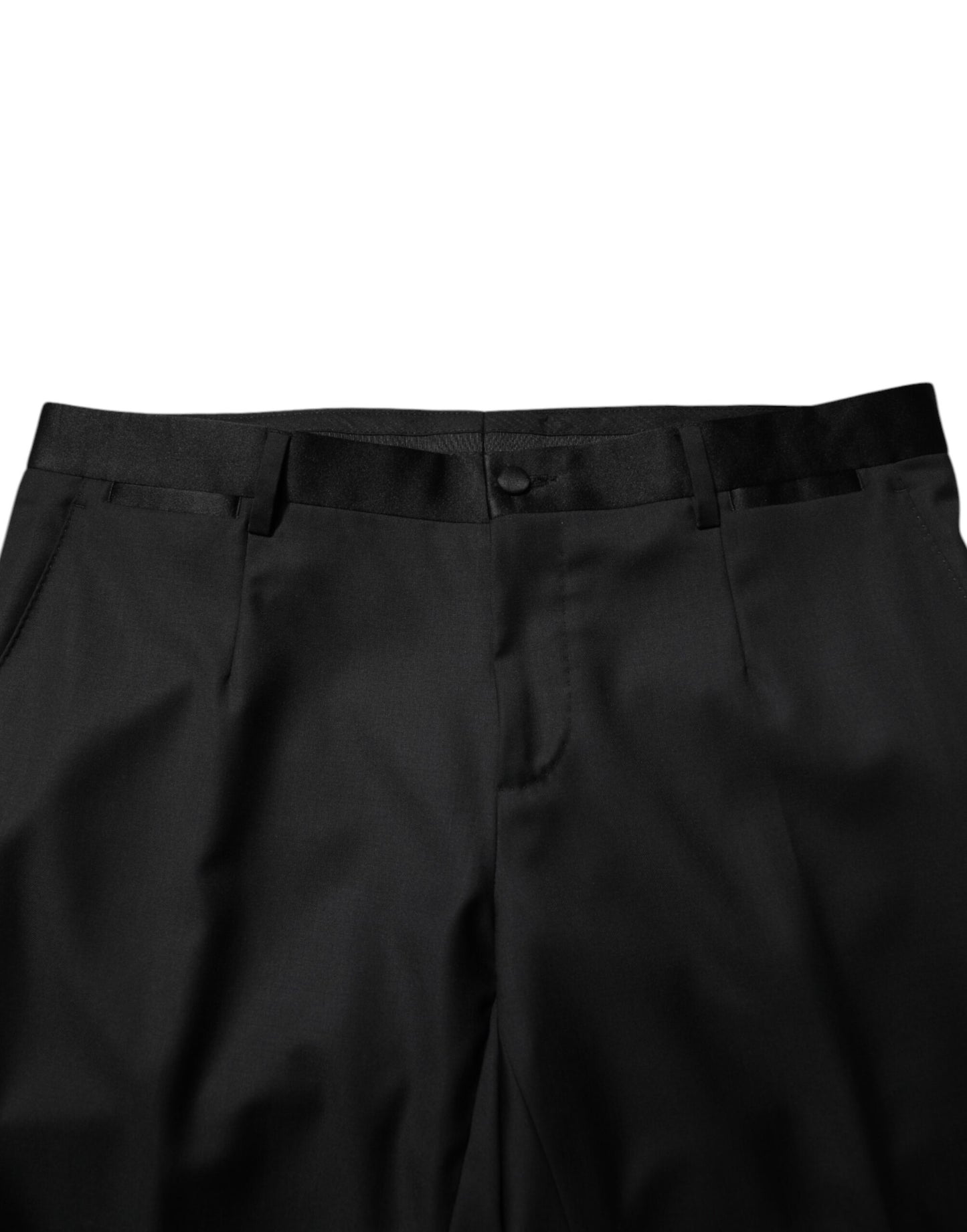 Dolce & Gabbana – Schwarzer, einreihiger, zweiteiliger Anzug aus Wolle für Herren