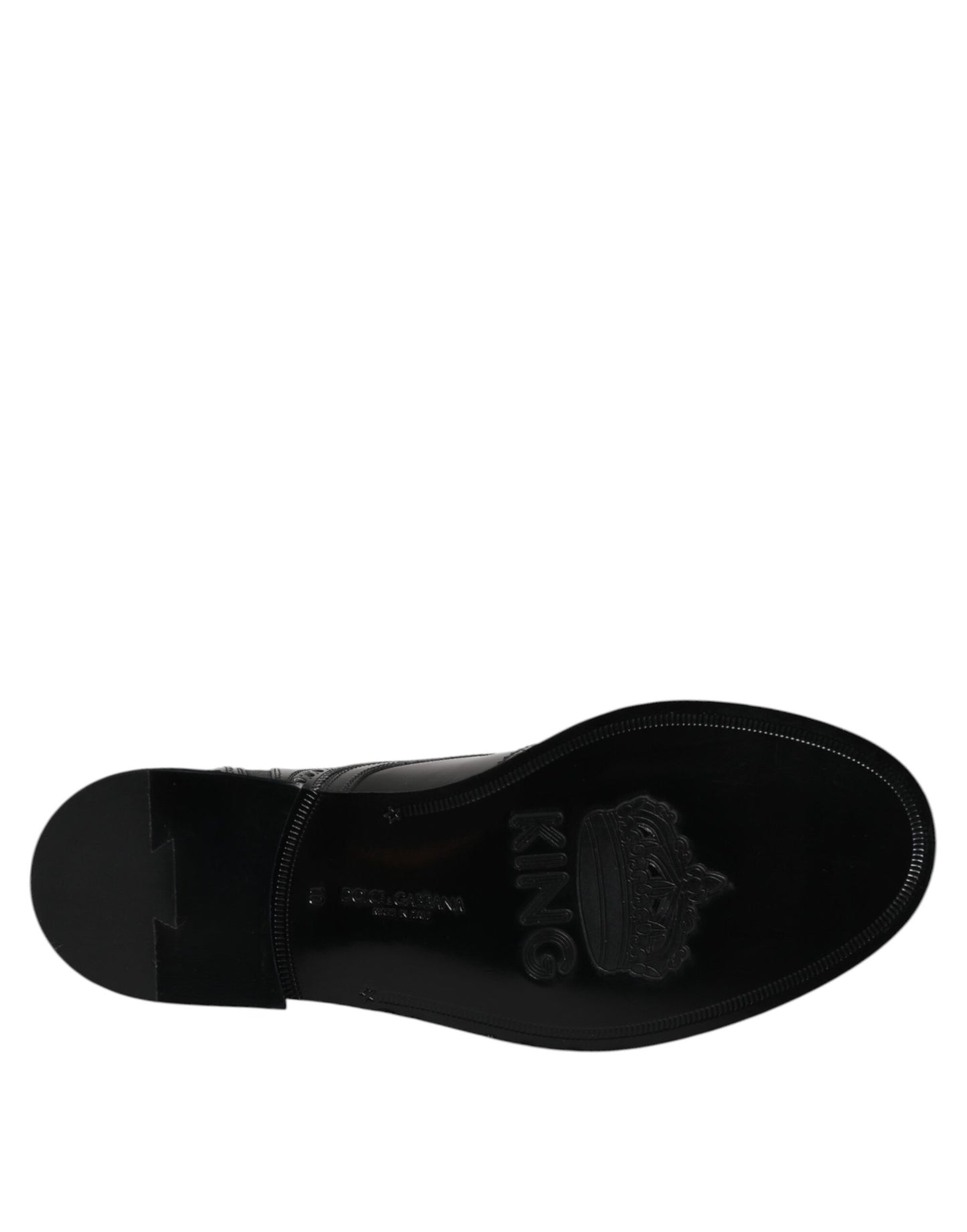 Dolce & Gabbana – Schwarze, wadenhohe Schnürstiefel aus Leder