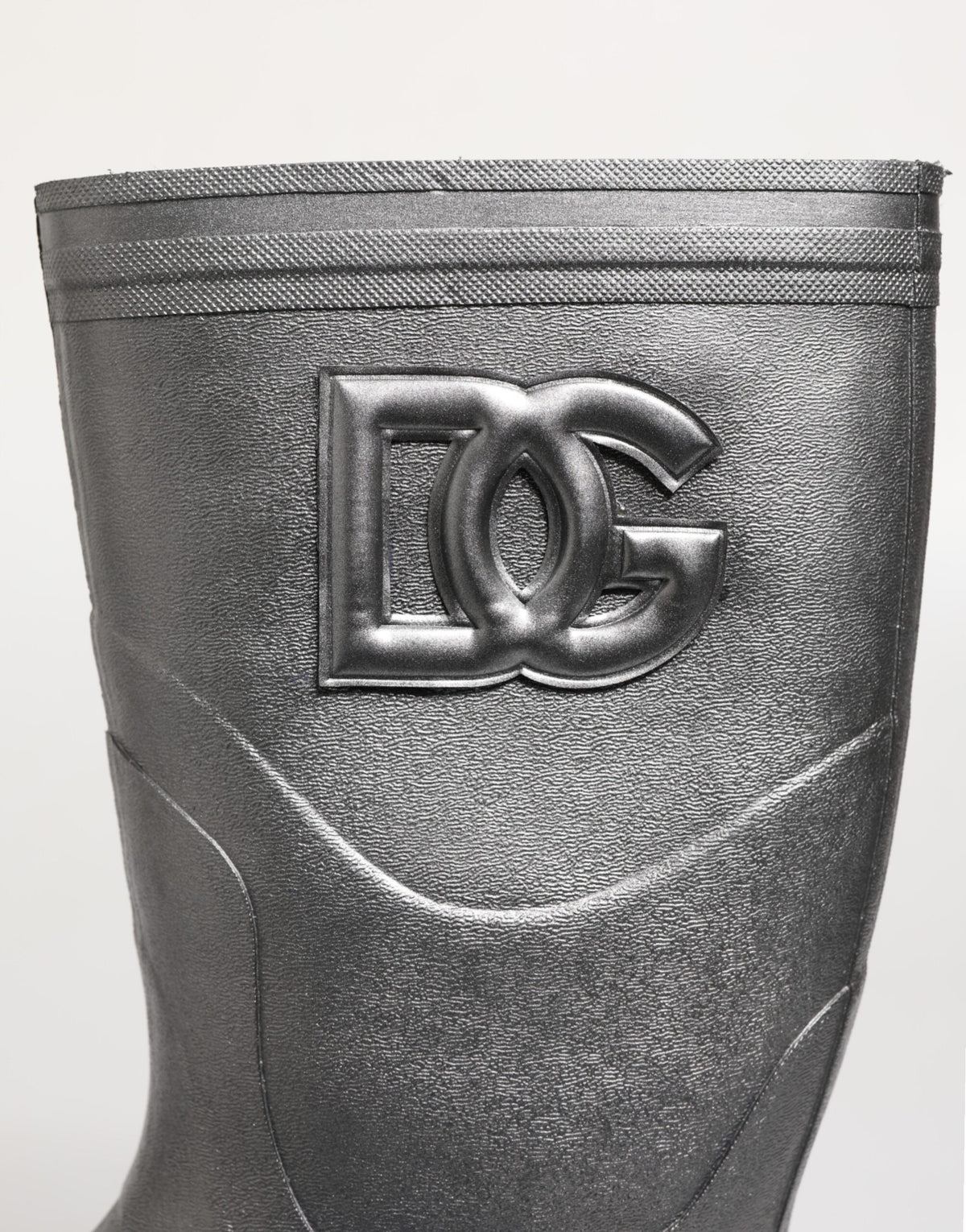 Dolce & Gabbana Metallic Silber Pull On Regenstiefel Schuhe