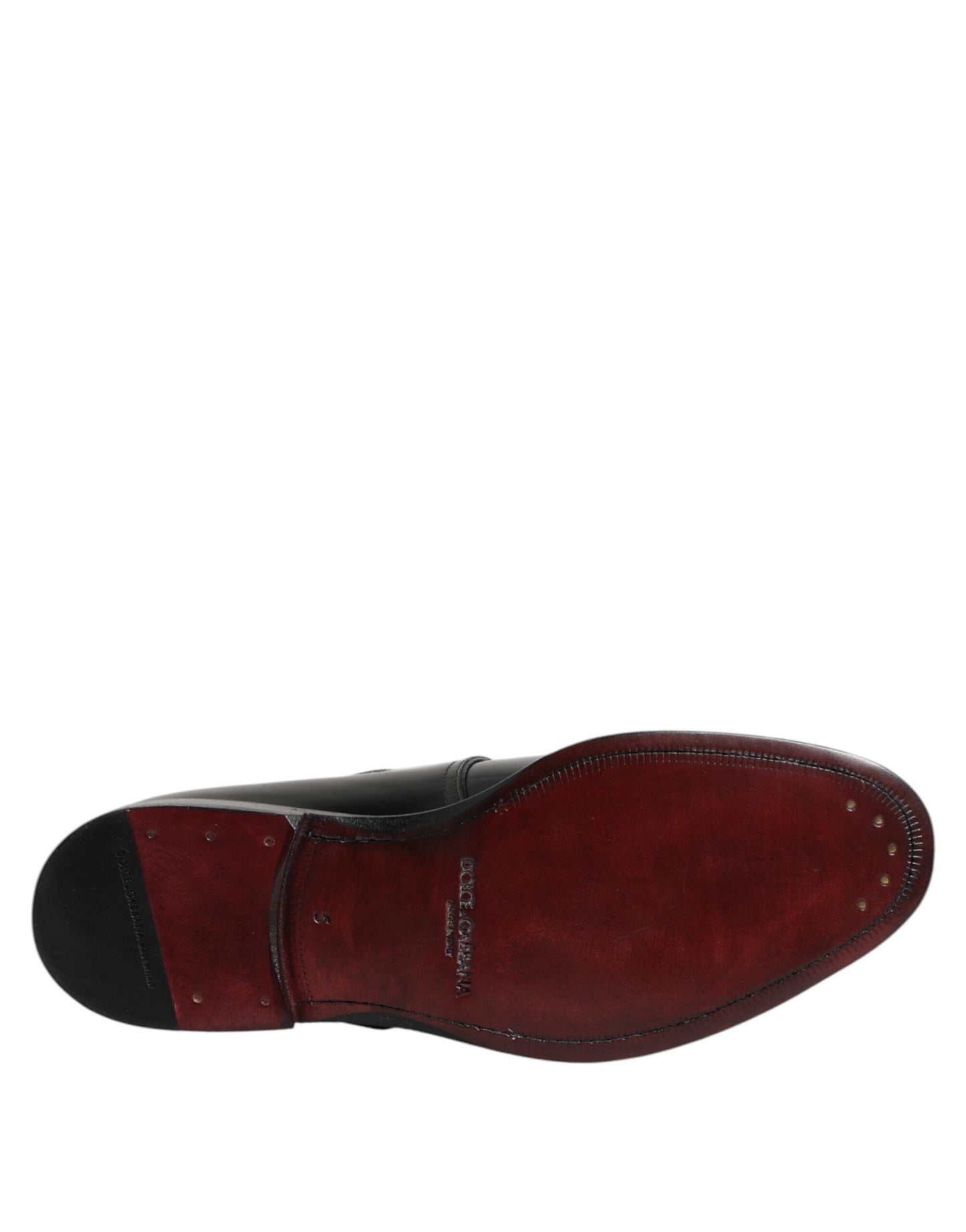 Dolce & Gabbana – Formelle Derby-Schuhe aus schwarzem Leder mit Monkstrap