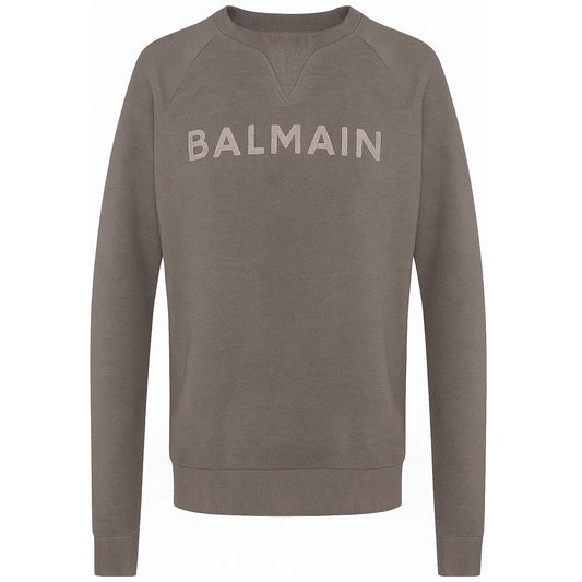 Balmain Grauer Baumwollpullover für Herren