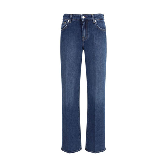 7FOR Blaue Baumwoll-Jeans mit geradem Bein