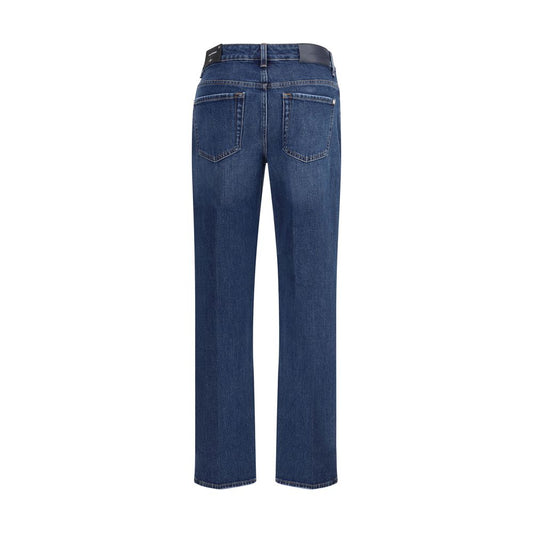 7FOR Blaue Baumwoll-Jeans mit geradem Bein