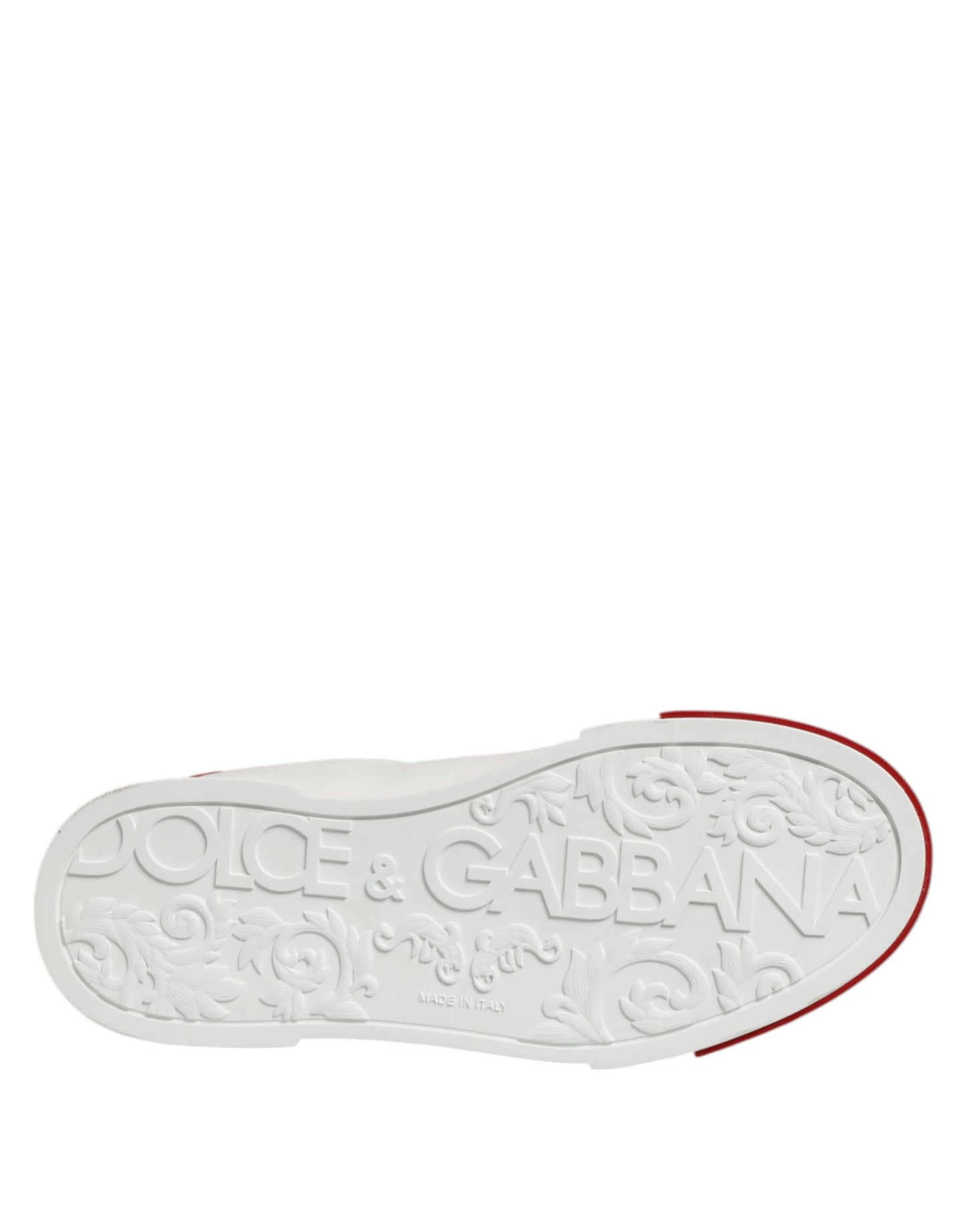 Dolce & Gabbana Weiße Leder DG Logo Low Top Sneakers Schuhe