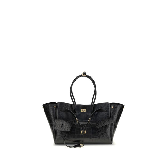 Balenciaga Schultertasche aus schwarzem Kalbsleder Bos Taurus