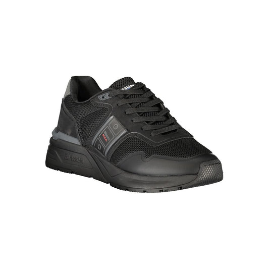 Blauer Herren-Sneaker aus schwarzem Polyester