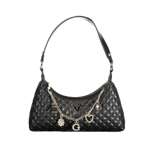 Guess Jeans Schwarze Polyethylen-Damenhandtasche