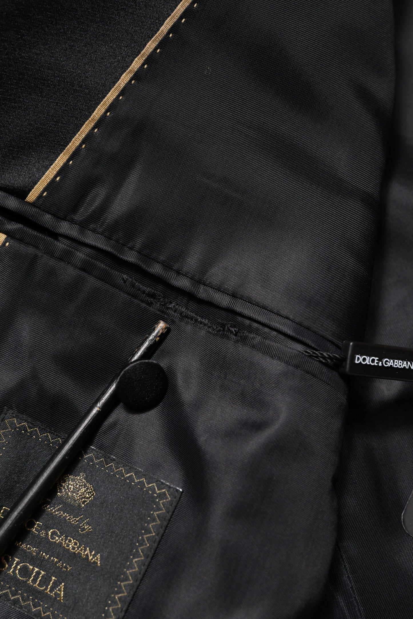 Dolce & Gabbana Orange SICILIA Double Breasted Coat Blazer