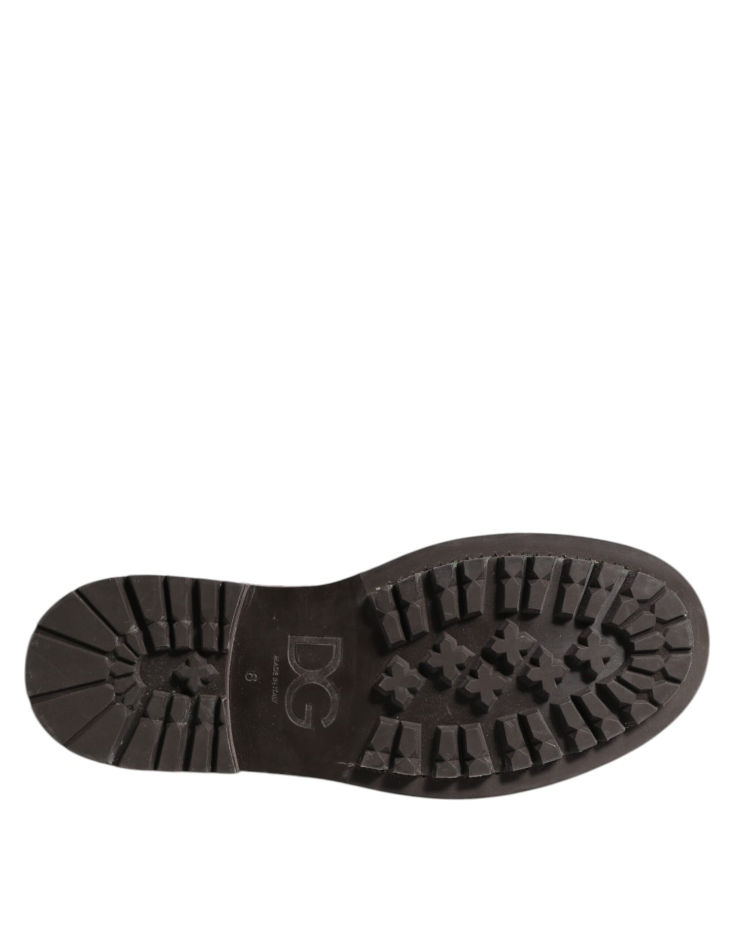 Dolce & Gabbana – Brogue-Schnürschuhe aus braunem Leder im Used-Look