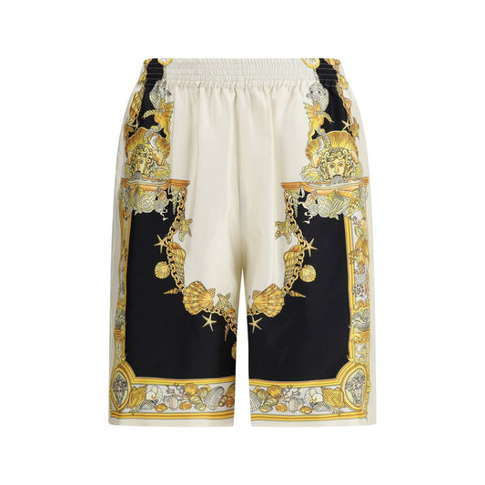 Versace Mehrfarbige Seidenbermudas