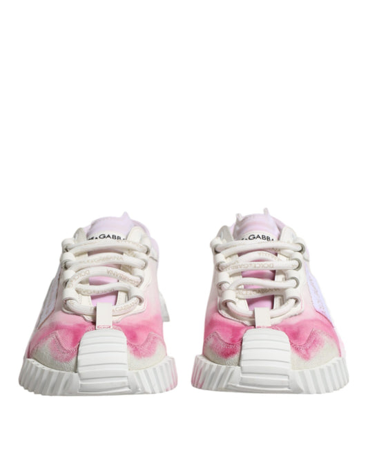 Dolce & Gabbana – Weiße NS1-Schnür-Sneaker mit niedrigem Schaft