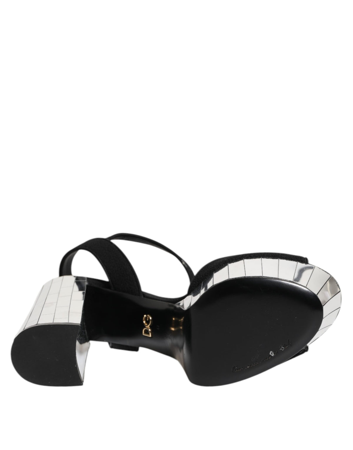 Dolce & Gabbana – Keira – Sandalen mit Knöchelriemen und schwarzem Kristall