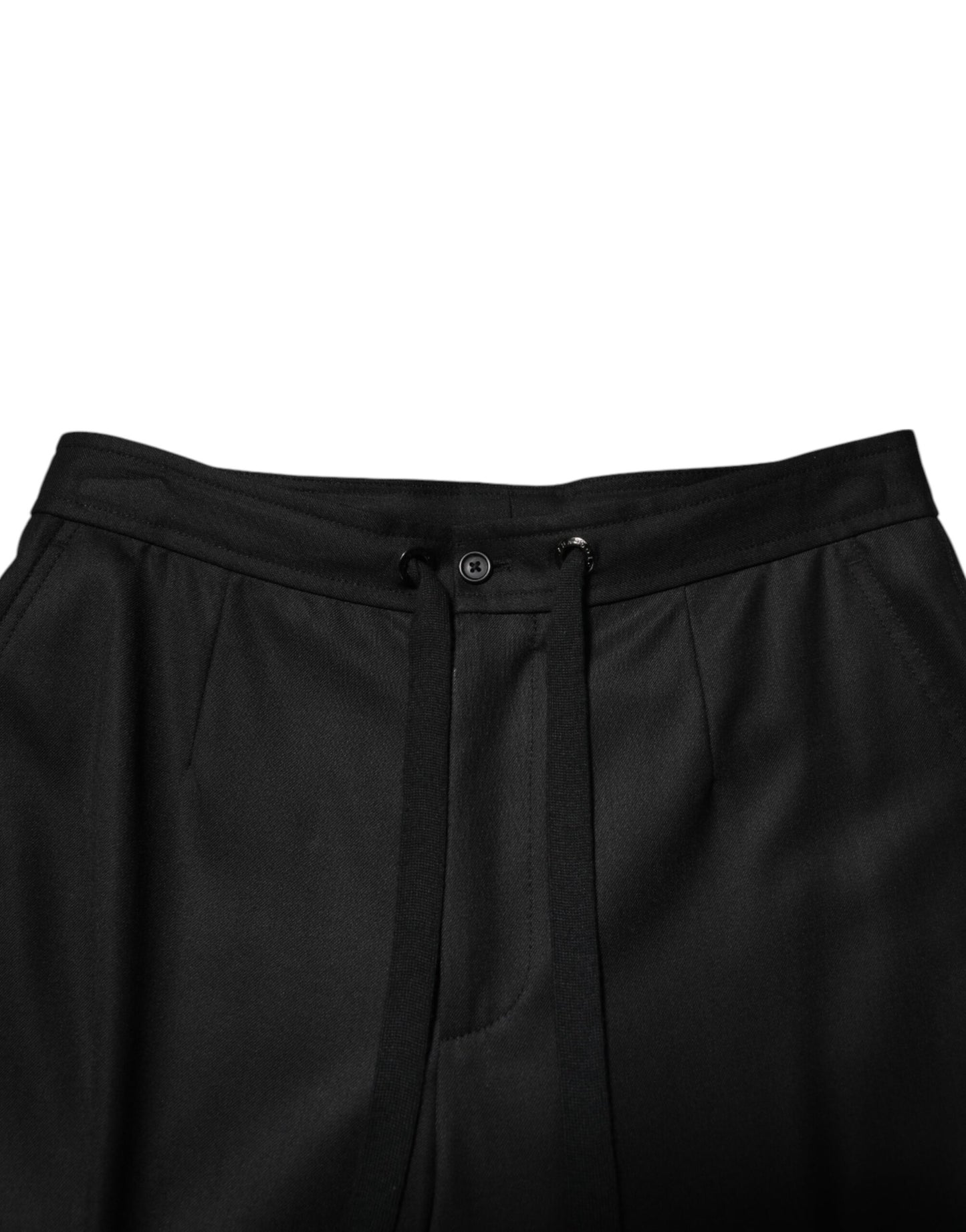 Dolce & Gabbana – Einfarbige schwarze Cargo-Jogginghose für Herren