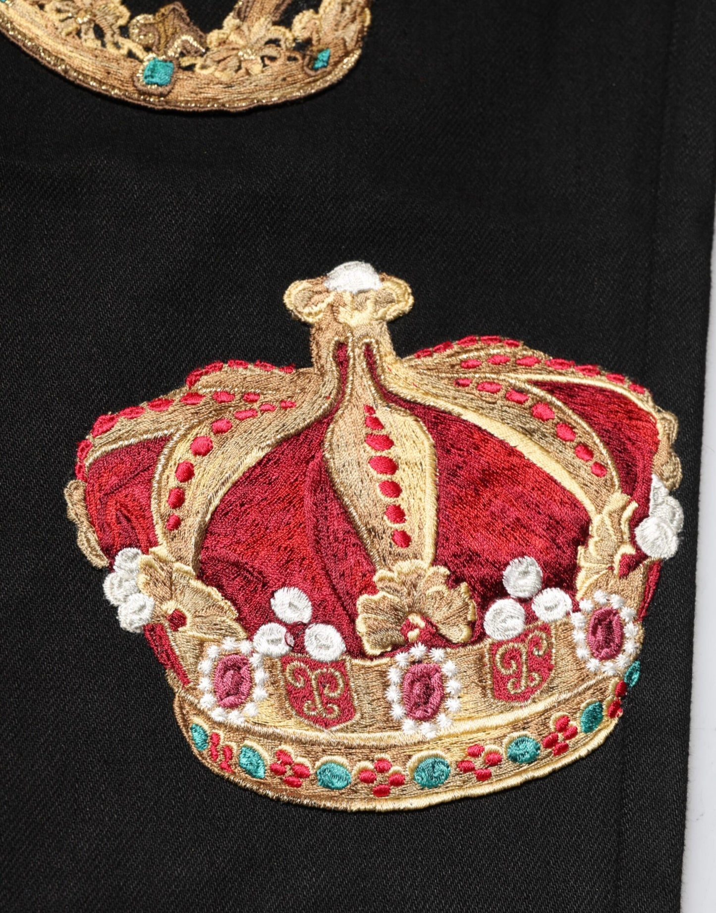 Dolce & Gabbana Schwarze Barock Royal Herren Anzughose