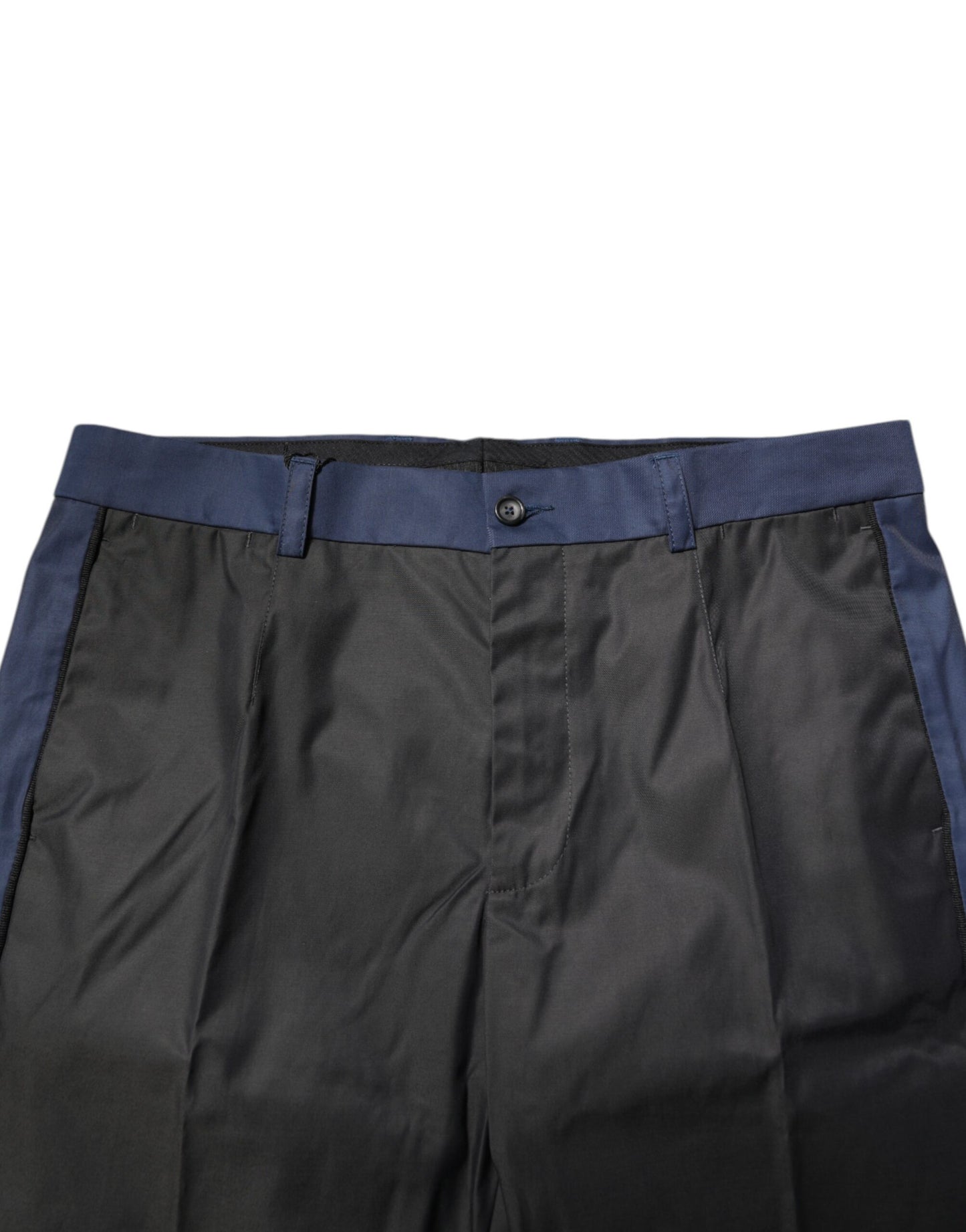 Dolce & Gabbana – Graublaue 3/4-Chinos aus Baumwolle mit verkürzter Hose