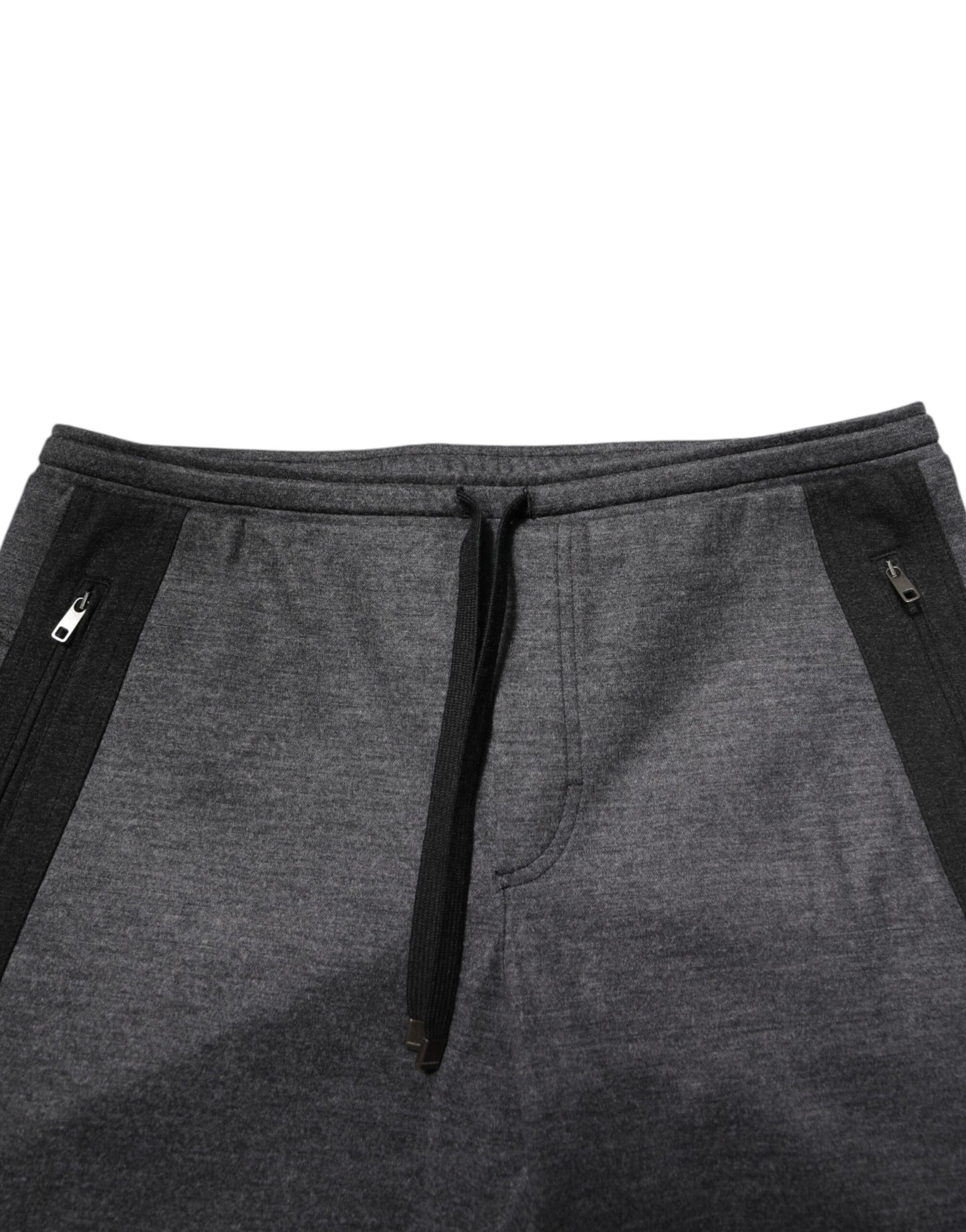 Dolce & Gabbana Grau-Schwarze Jogginghose aus Wollmischung