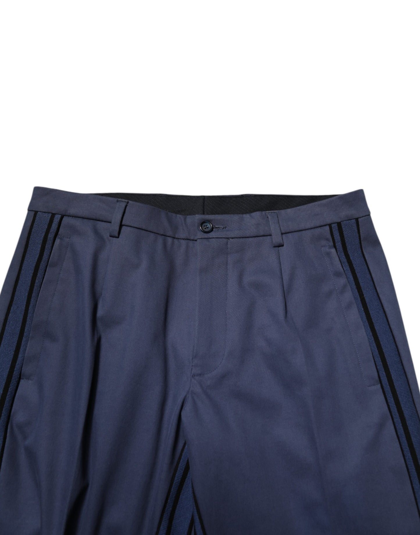 Dolce & Gabbana Blaue, schmal zulaufende Hose aus Baumwolle für Herren
