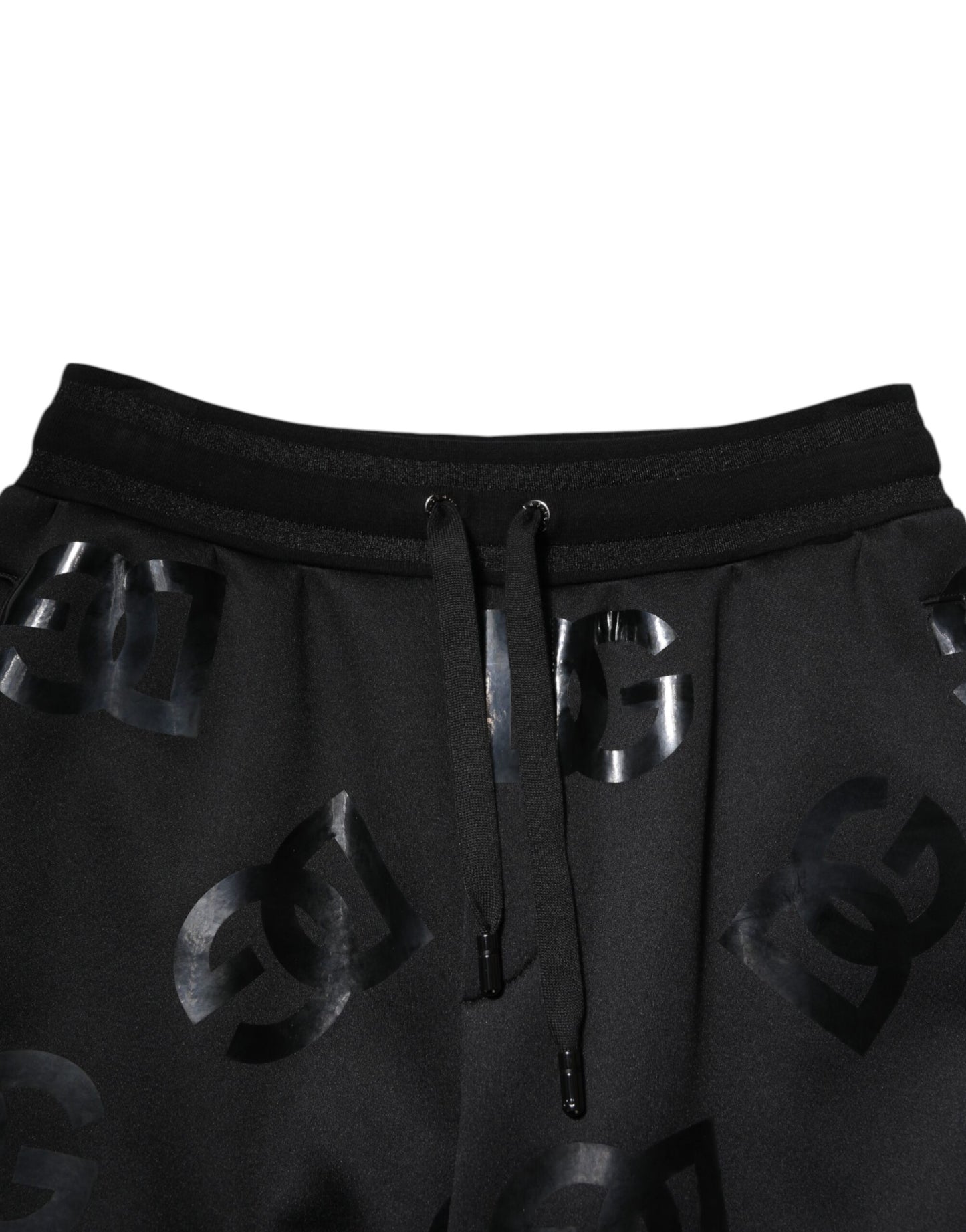 Dolce & Gabbana – Schwarze Bermuda-Sweatshorts aus Baumwolle mit Logo