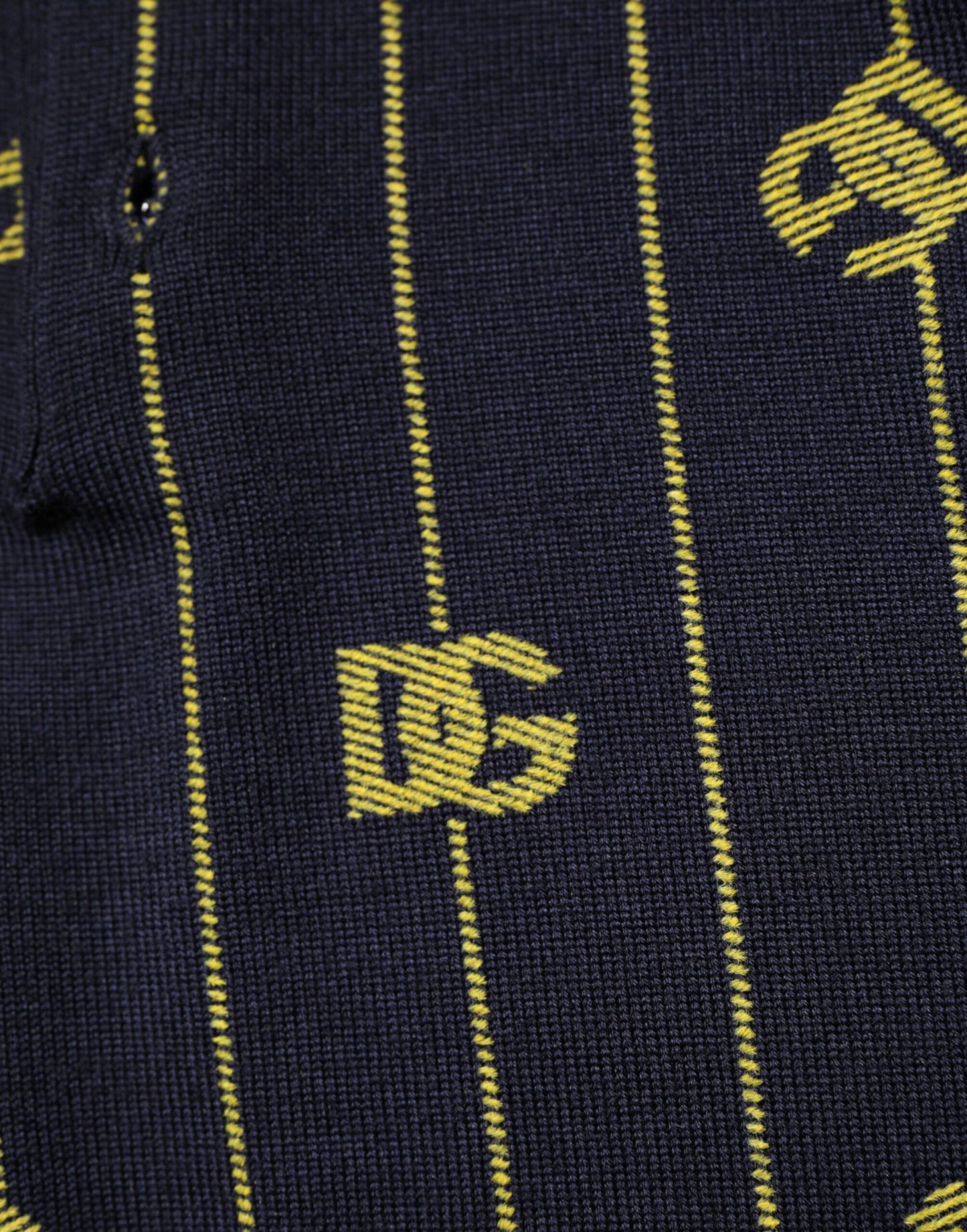 Dolce & Gabbana – Schwarzes Poloshirt aus Jacquard-Strick mit Logo