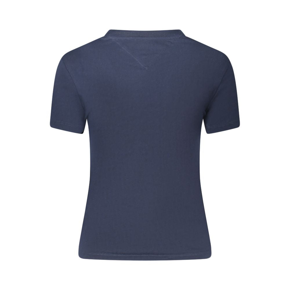 Tommy Hilfiger Damen-T-Shirt aus Baumwolle, Blau