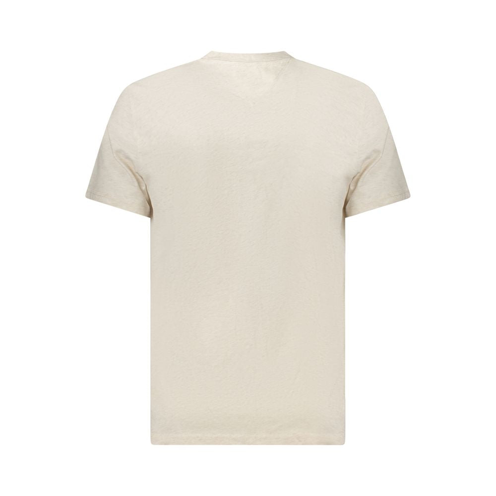 Tommy Hilfiger Beiges Baumwoll-T-Shirt für Herren