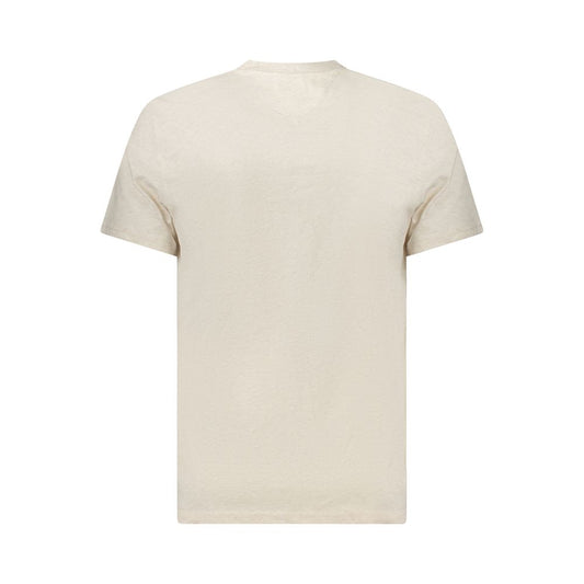 Tommy Hilfiger Beiges Baumwoll-T-Shirt für Herren