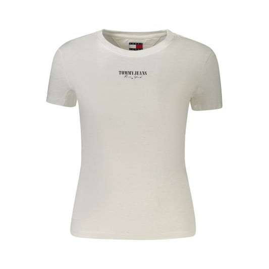Tommy Hilfiger – Weißes Baumwoll-T-Shirt für Damen