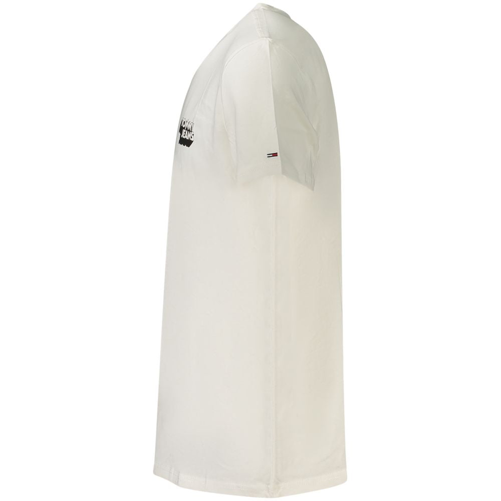 Tommy Hilfiger – Weißes Herren-T-Shirt aus Baumwolle