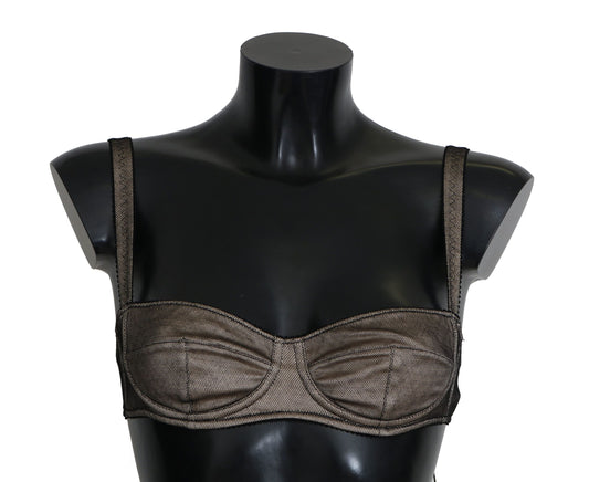 Dolce & Gabbana Brown Regg Balconcino Imbottito BH Unterwäsche