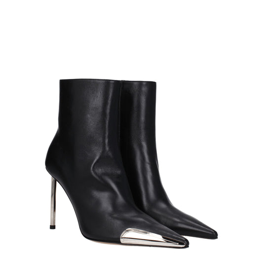 Off-White – Schwarze Lederstiefeletten