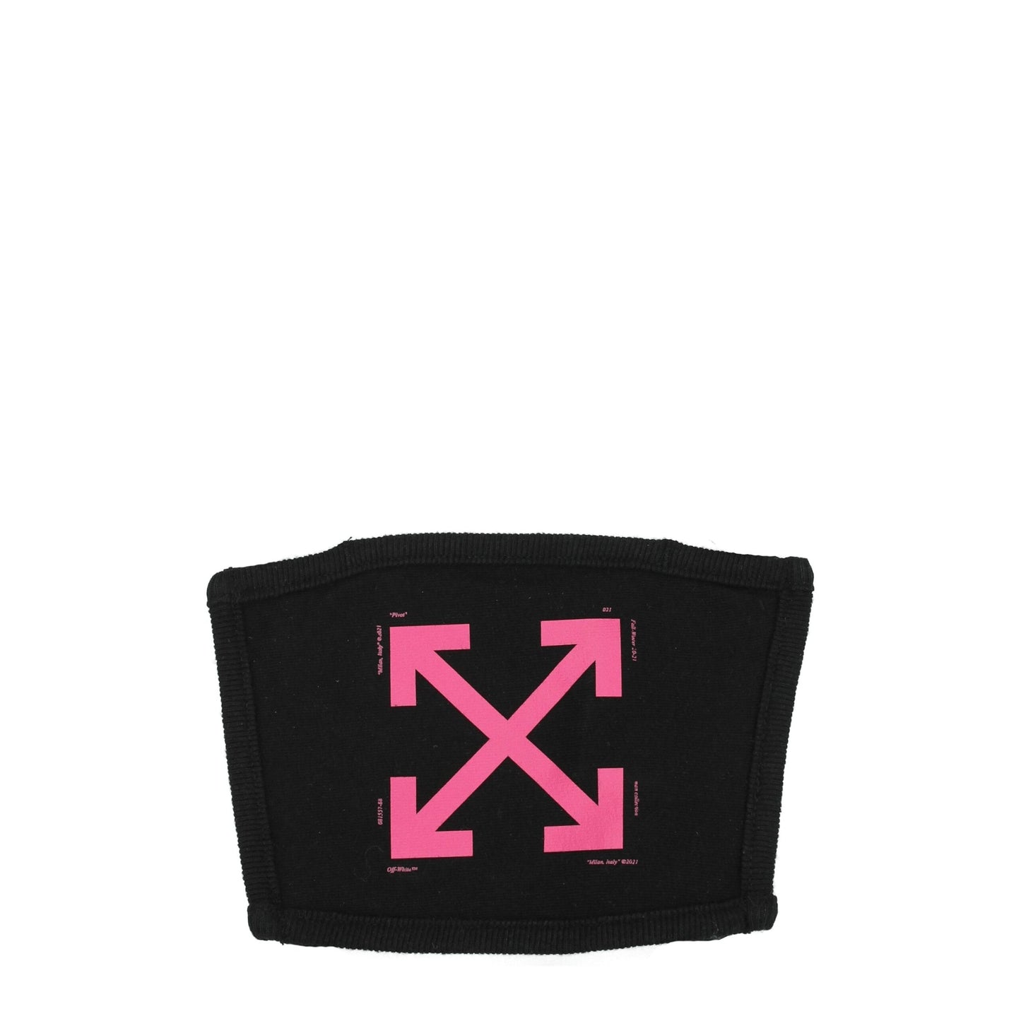 Off-White Schwarze Baumwoll-Gesichtsmaske