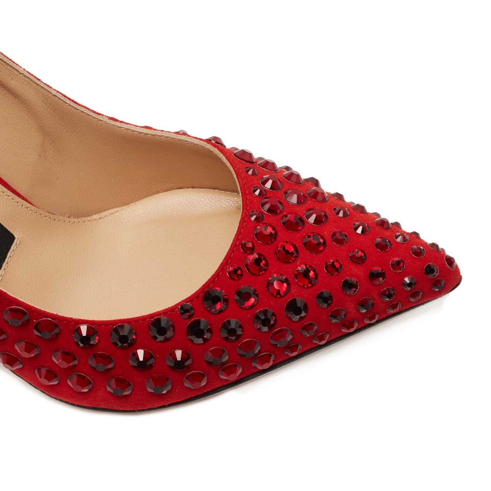 Sergio Rossi Damenpumps aus rotem Kalbsleder