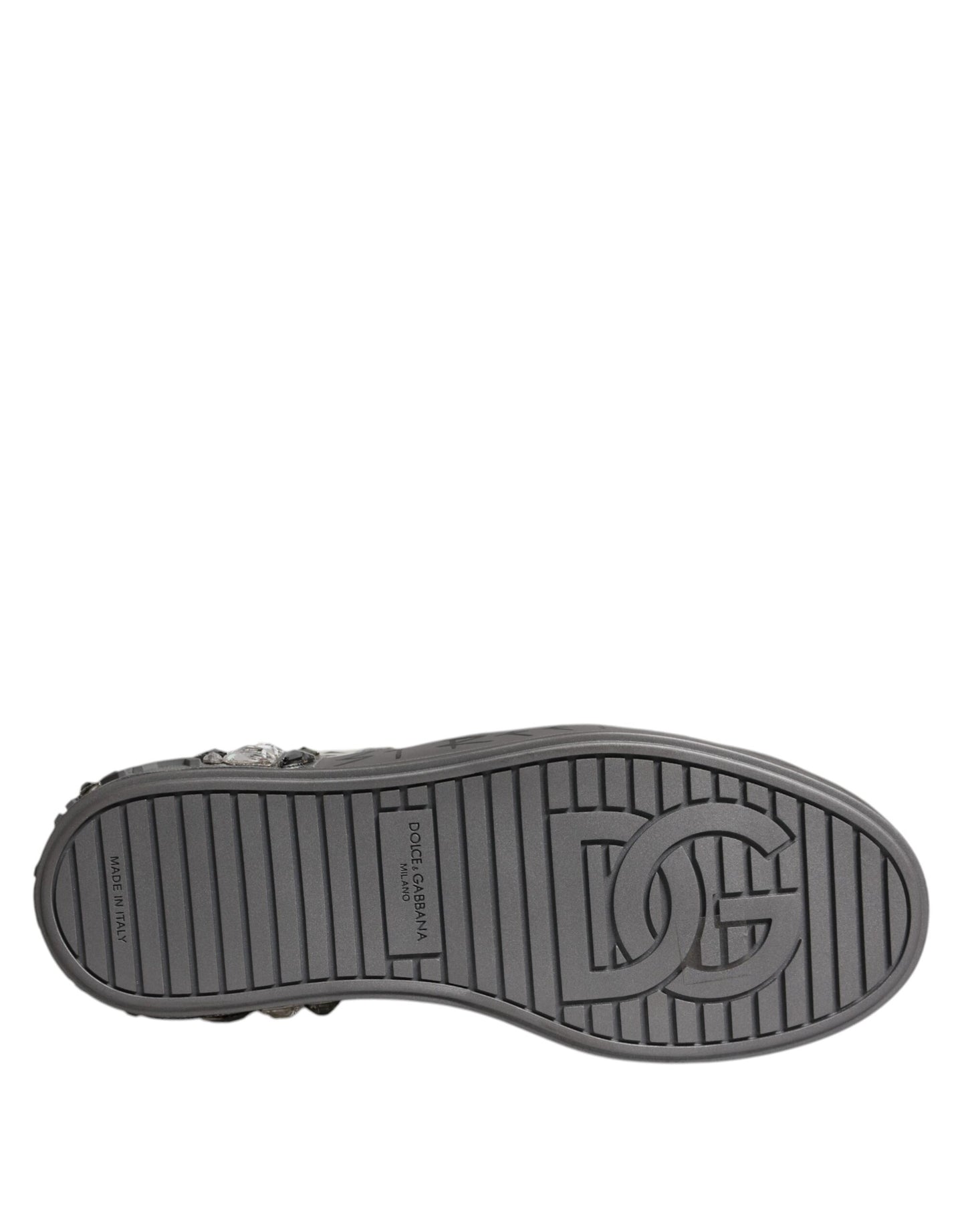 Dolce & Gabbana – Portofino – Weiße Sneakers mit Kristalllogo