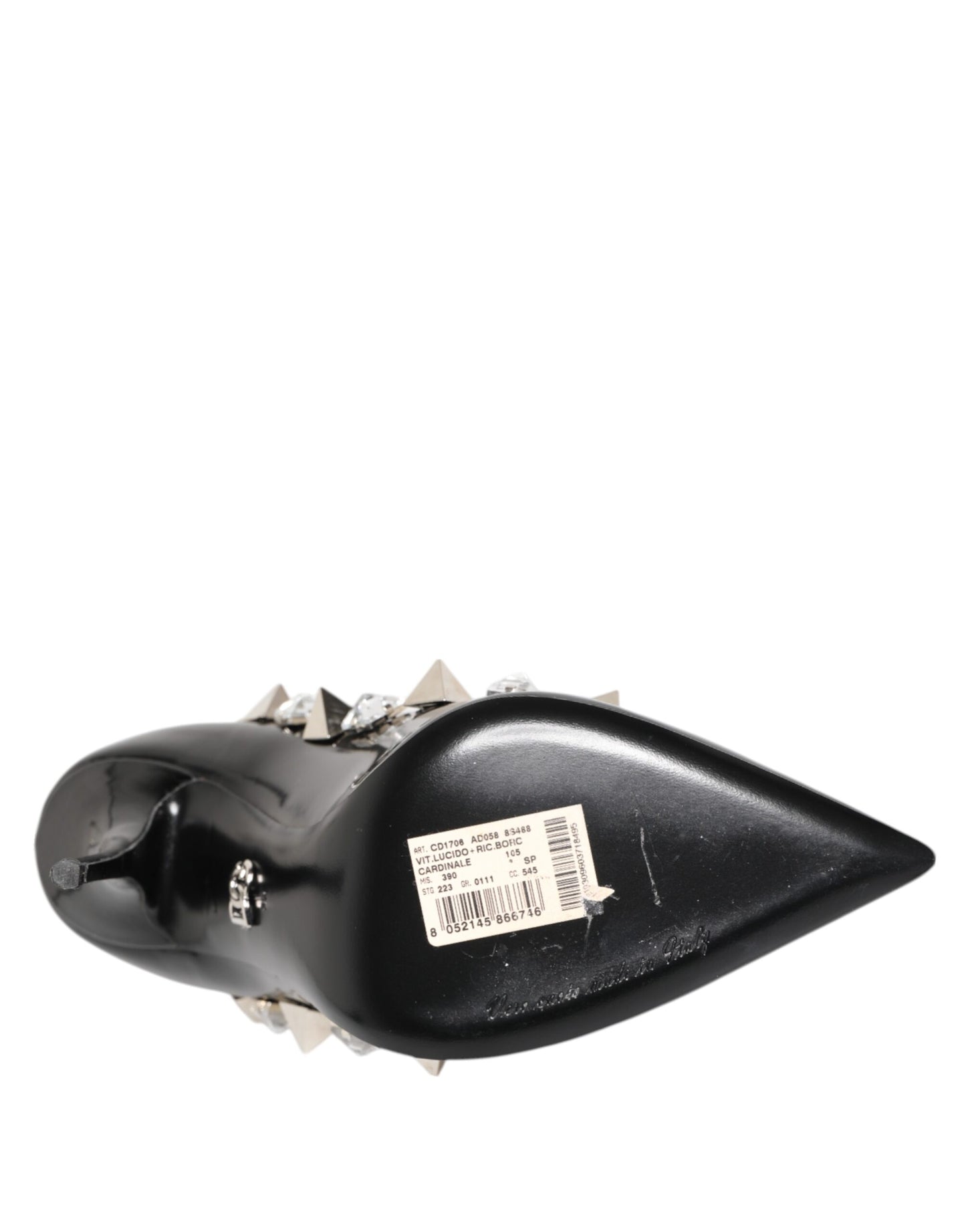 Dolce & Gabbana – Schwarze Pumps mit Kristallnieten und Stilettoabsatz