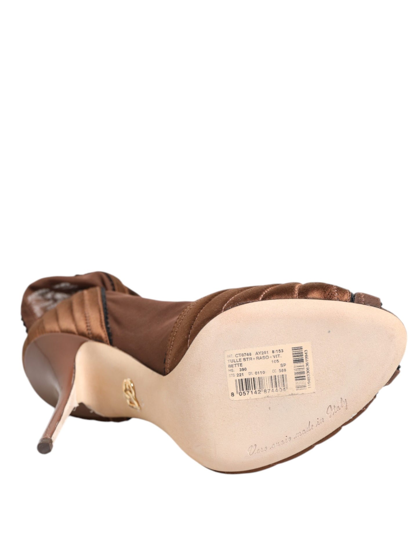 Dolce & Gabbana – Bette – Stiefeletten mit hohem Absatz in Braun