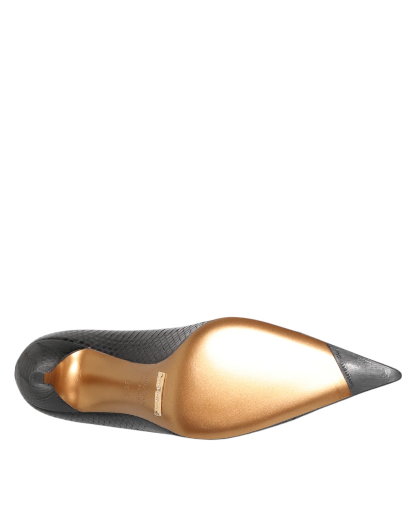Dolce & Gabbana – Pumps mit Stilettoabsatz aus exotischem Leder in Schwarz