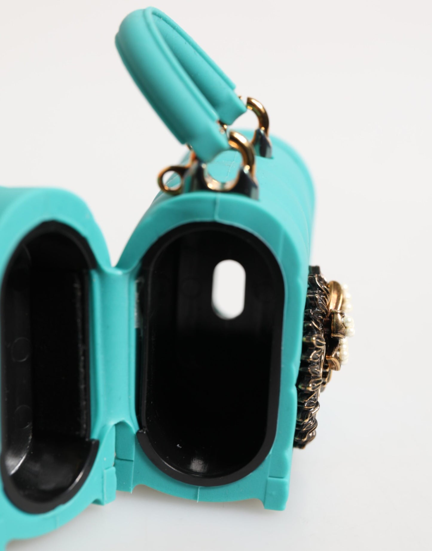 Dolce & Gabbana Türkis Silikon Devotion Herz Cover Tasche Airpods Fall