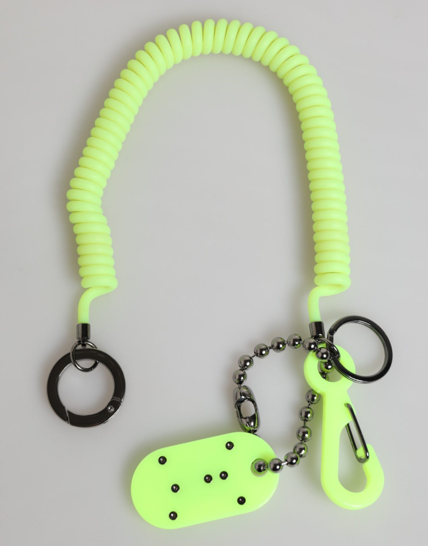 Dolce & Gabbana Grüner federnder Schlüsselanhänger mit DG-Logo für Herren