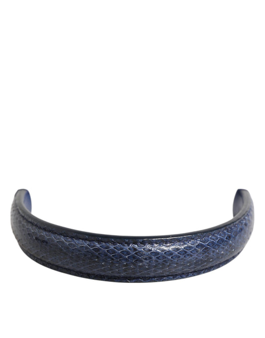 Dolce & Gabbana Blauer großer Ayers-Ledertaschengriff Damen-Schultergurt