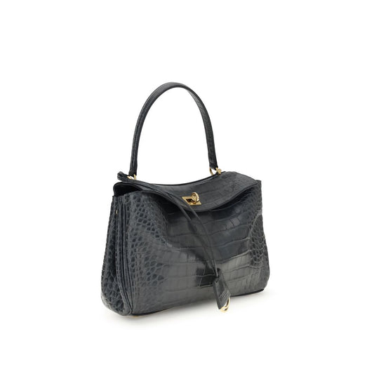 Balenciaga Schultertasche aus schwarzem Kalbsleder Bos Taurus