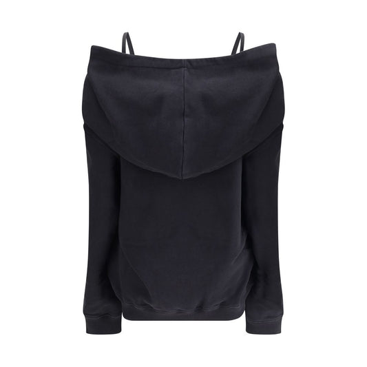 MM6 Baumwoll-Sweatshirt mit überschnittenen Schultern