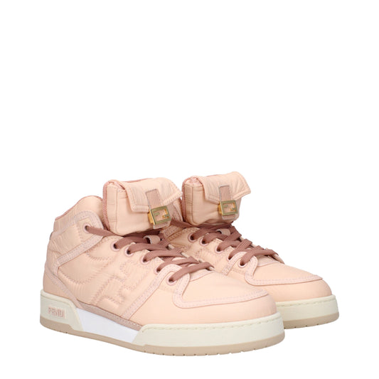 Fendi Pinke Nylon High-Top Sneaker