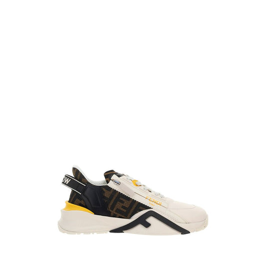 Fendi Weiße Kalbsleder Bos Taurus Sneaker