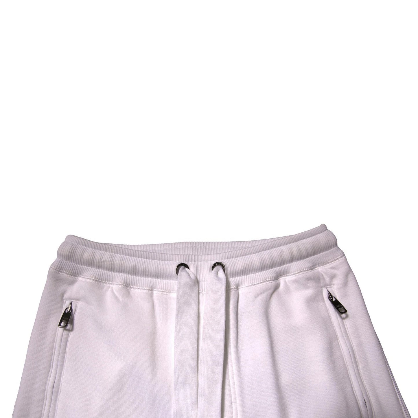 Dolce & Gabbana – Weiße Jogginghose aus Baumwolle mit Logoband
