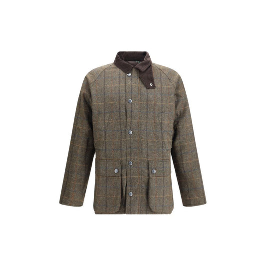 Barbour grüner Wollmantel