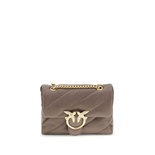 PINKO Schultertasche aus braunem Kalbsleder (Bos Taurus)