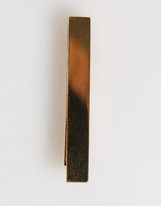 Dolce & Gabbana Goldfarbenes Messing-Logo für Herren, Accessoire, Krawattenklammer